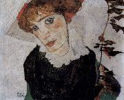 Egon Schiele Portrait of Wally oil painting on canvas